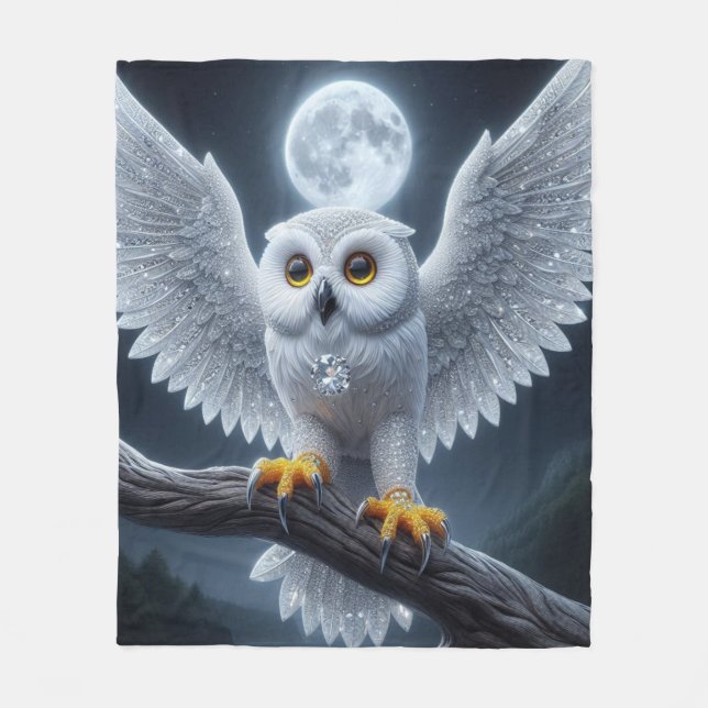 Moonlit Majesty Fleece Blanket (Front)