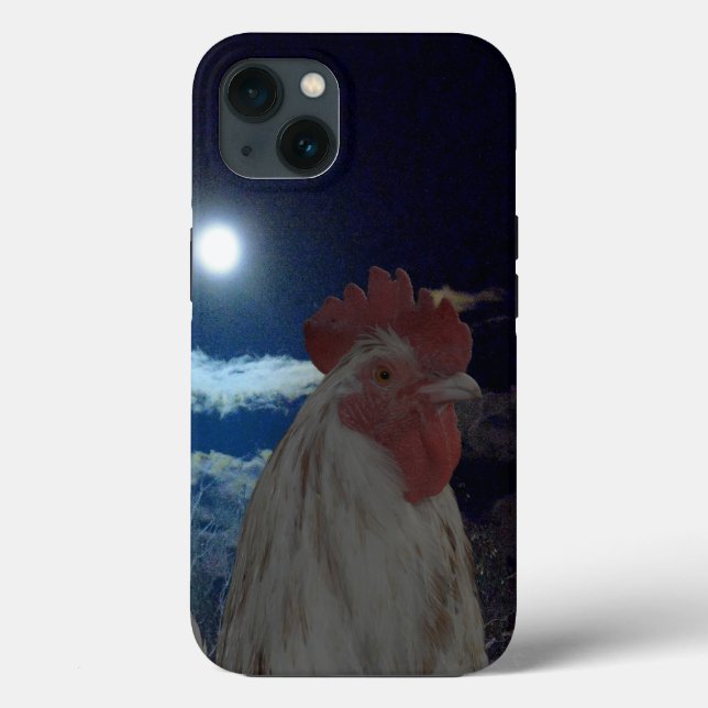 **"Moonlit Majesty: Rooster Beneath the Full Moon" Case-Mate iPhone Case (Back)