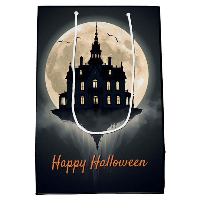 Moonlit Manor Halloween  Medium Gift Bag (Back)