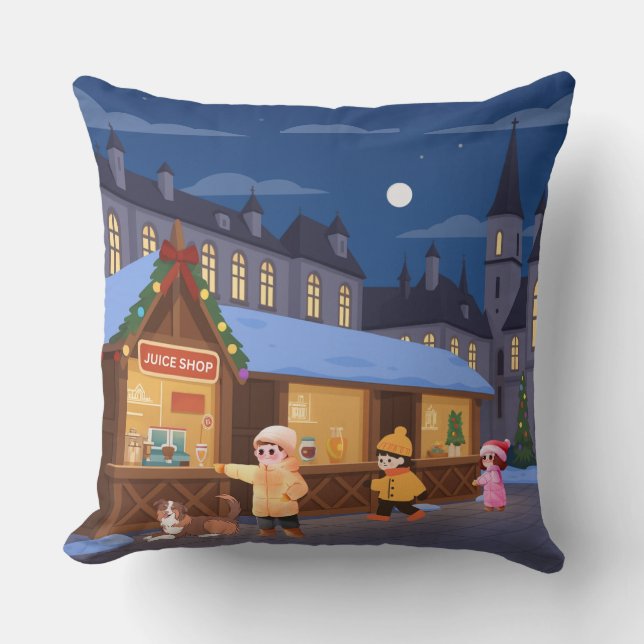 Moonlit Market Cushion (Front)