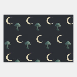 Moonlit Masquerade Elegant Halloween Wrapping Paper Sheet
