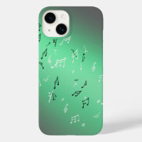 Moonlit Melody: Elegant Musical Notes iPhone Case