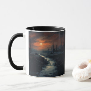 Moonlit Menace: The Haunted Black Forest at Dusk Mug