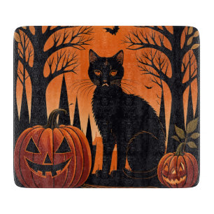 Moonlit Meow Cutting Board