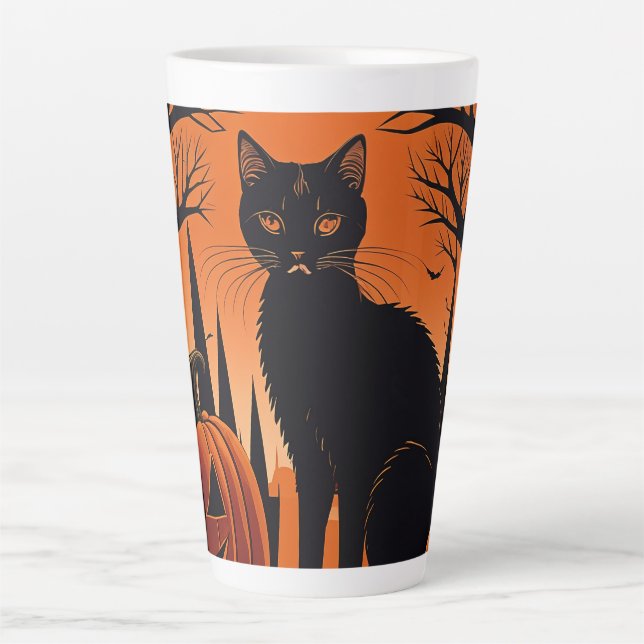 Moonlit Meow Latte Mug (Front)