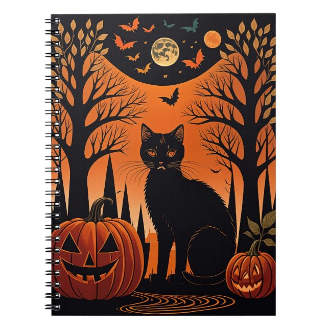 Moonlit Meow Notebook (Front)