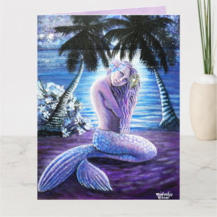 Moonlit Mermaid Big Greeting Card