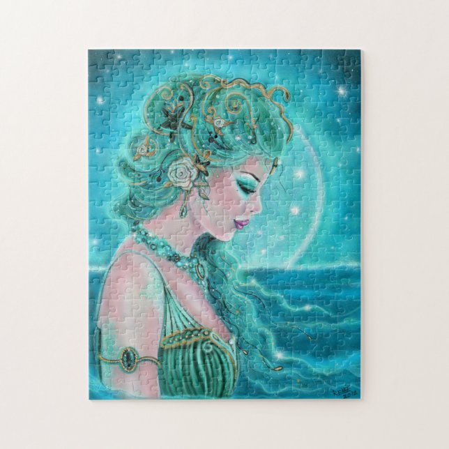 Moonlit Mermaid  By Renee Lavoie Jigsaw Puzzle (Vertical)