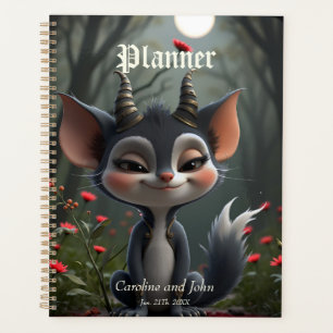 Moonlit Mischief Forest Spirit of Crimson Bloom. Planner