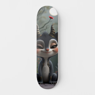 Moonlit Mischief Forest Spirit of Crimson Bloom.  Skateboard