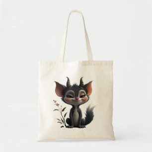 Moonlit Mischief Forest Spirit of Crimson Bloom. Tote Bag
