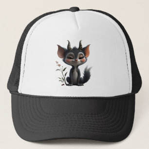 Moonlit Mischief Forest Spirit of Crimson Bloom. Trucker Hat