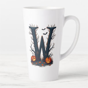 Moonlit Monogram  W Latte Mug