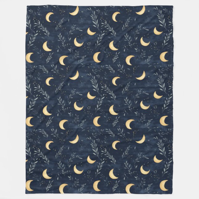 Moonlit Night Fleece Blanket (Front)