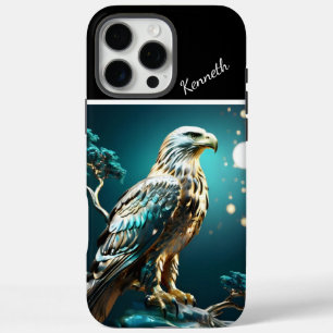 Moonlit Night with Golden Eagle iPhone 16 Pro Max Case