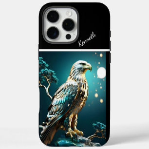 Moonlit Night with Golden Eagle iPhone 16 Pro Max Case