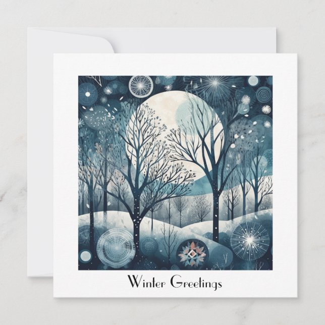 Moonlit Nordic Forest, customisable (Front)