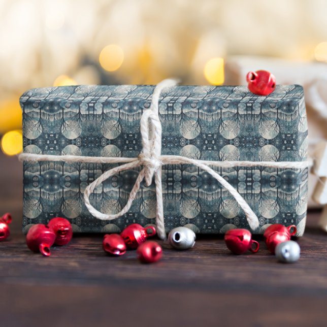 Moonlit Nordic Forest Wrapping Paper (Creator Uploaded)