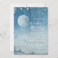 Moonlit Ocean Horizon Wedding
