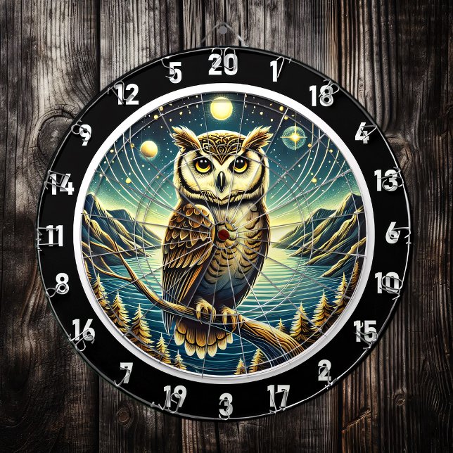 Moonlit Owl Wisdom Dartboard Art (Creator Uploaded)