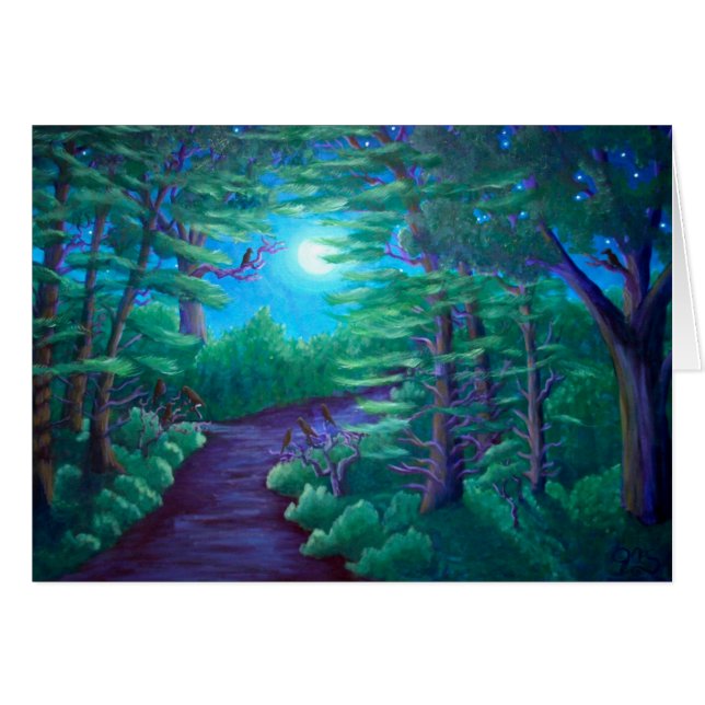 Moonlit Path - blank greeting card (Front Horizontal)