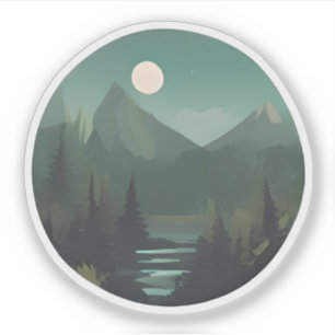 Moonlit Peaks: A Nighttime Wilderness Scene