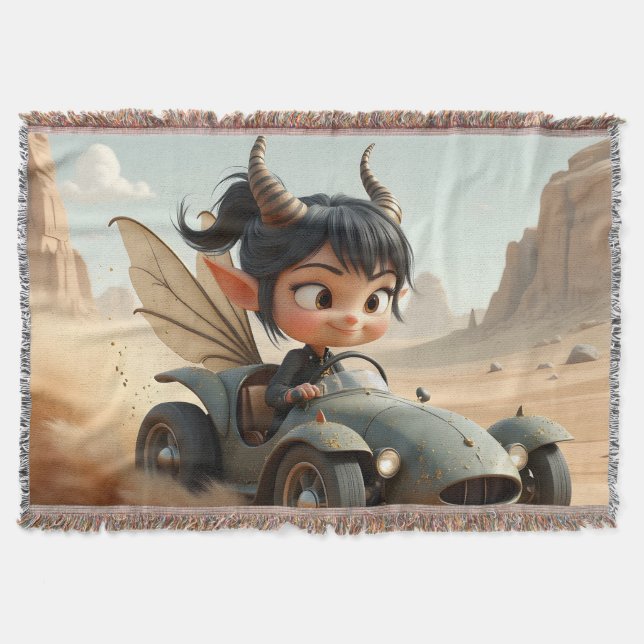 Moonlit Pixie of the Wandering Dunes.  Throw Blanket (Front)
