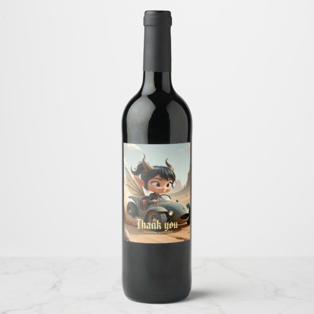 Moonlit Pixie of the Wandering Dunes.  Wine Label (Front)