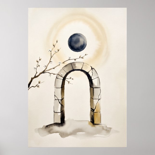 Moonlit Portal New Path Spiritual Wall Art (Front)