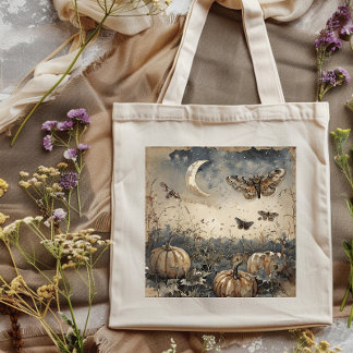 Moonlit Pumpkin Patch Tote Bag