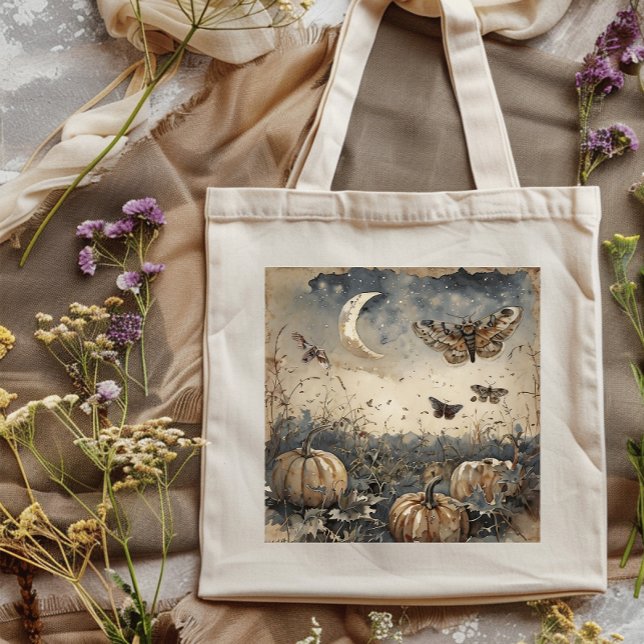 Moonlit Pumpkin Patch Tote Bag (Creator Uploaded)