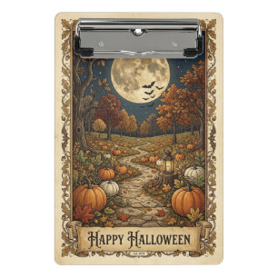 Moonlit Pumpkin Path Halloween Harvest Mini Clipboard