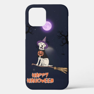 Moonlit Pup – Halloween Dog in Witch Hat iPhone 12 Case