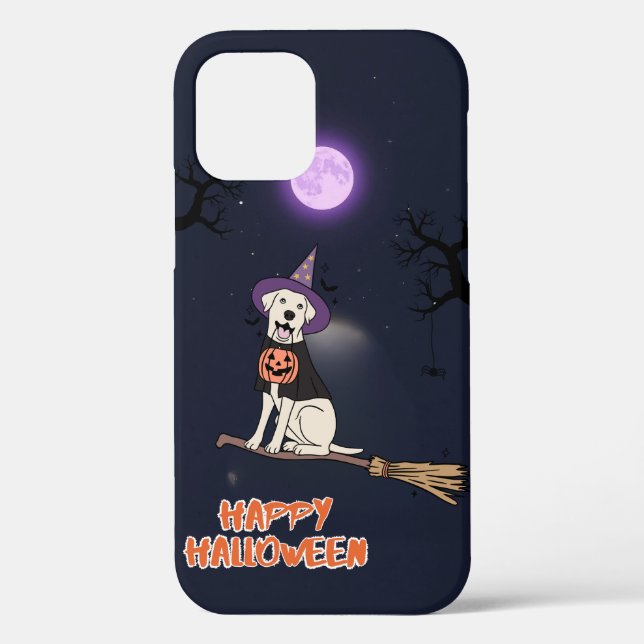 Moonlit Pup – Halloween Dog in Witch Hat Case-Mate iPhone Case (Back)