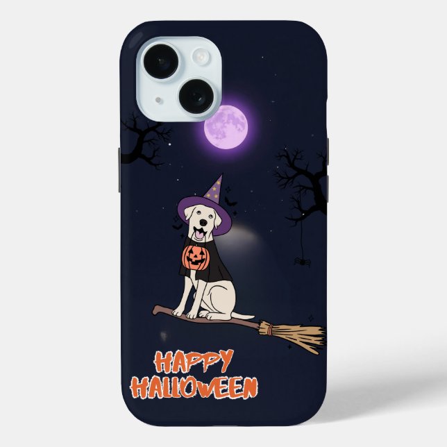 Moonlit Pup – Halloween Dog in Witch Hat Case-Mate iPhone Case (Back)