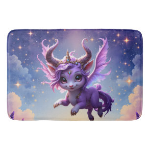 Moonlit Realm Guardian – Violet Dreamling. Bath Mat