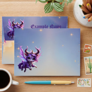 Moonlit Realm Guardian – Violet Dreamling. Envelope