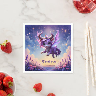 Moonlit Realm Guardian – Violet Dreamling. Napkin
