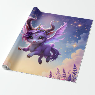 Moonlit Realm Guardian – Violet Dreamling. Wrapping Paper
