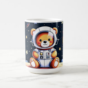 Moonlit Rocket Teddy Adventure Coffee Mug