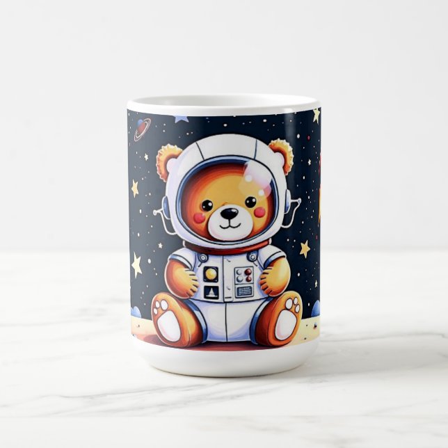 Moonlit Rocket Teddy Adventure Coffee Mug (Center)