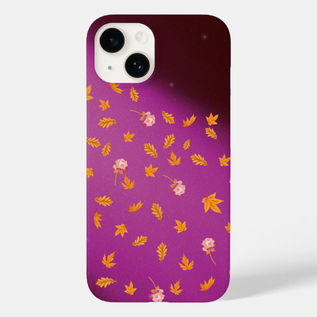 Moonlit Roses & Autumn Leaves Case-Mate iPhone Case (Back)