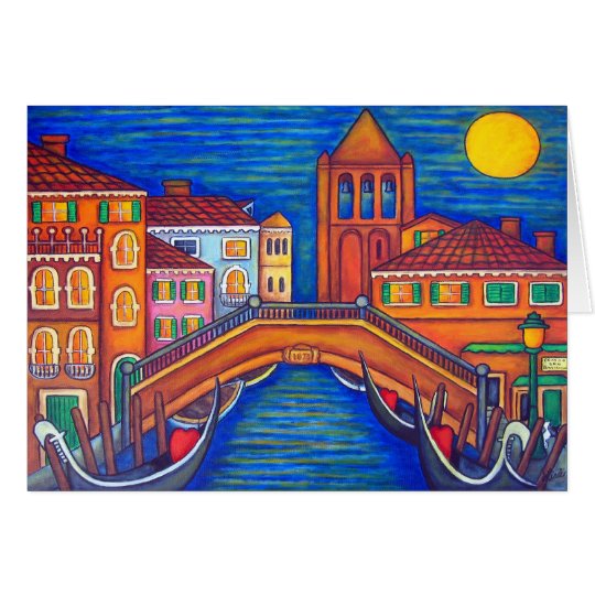 Moonlit San Barnaba Greeting Card