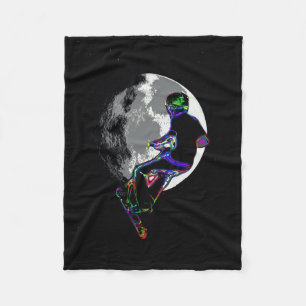 Moonlit Scooter Champ - Scooter Boy Artwork Fleece Blanket