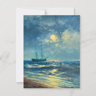 Moonlit Seaview, fine art painting