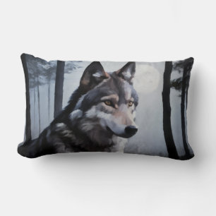 Moonlit Sentinel Lumbar Cushion