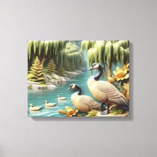 Moonlit Serenity A Slumbering Wolf 16x12 Canvas Print