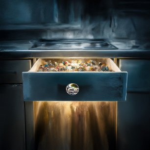 Moonlit Serenity A Slumbering Wolf Ceramic Knob