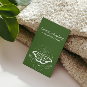 Moonlit Serenity: Embrace Healing Hands Business Card