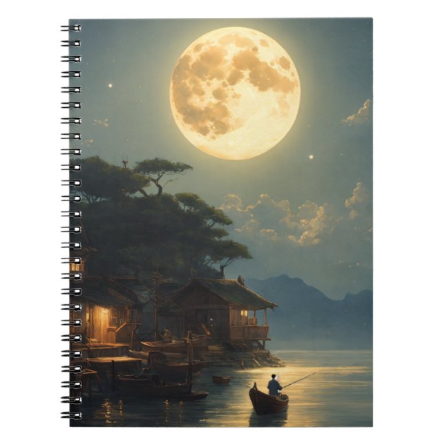 Moonlit Serenity- Unlock your creativity! Notebook (Front)